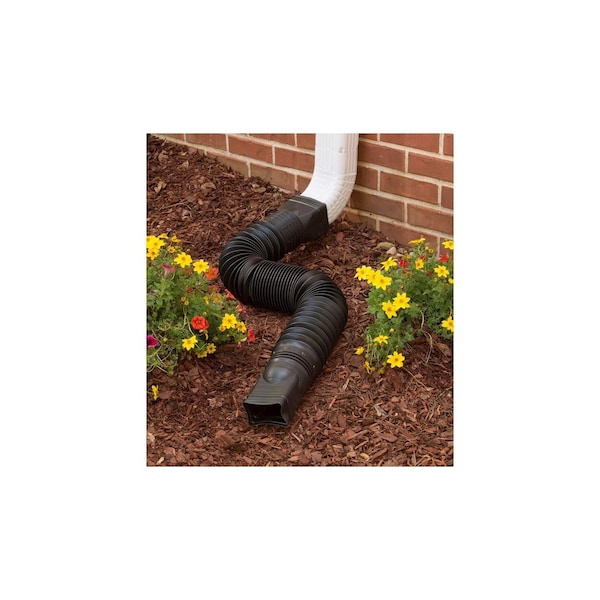Flex-A-Spout Amerimax Flex-A-Spout 4 in. H X 4 in. W X 25.5 in. L Black Vinyl K Downspout Extension - 85015