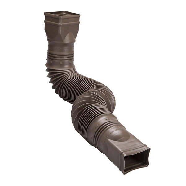 Amerimax Home Products Amerimax Flex-A-Spout 4.5 in. H X 4.5 in. W X 55 in. L Brown Vinyl Downspout Extension - 85019