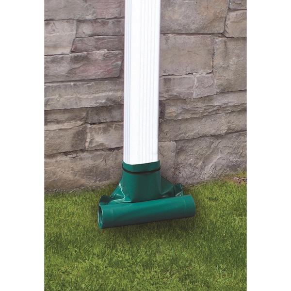 Rain Drain Frost King Drain Away 0.1 in. H X 9 in. W X 46 in. L Green Vinyl Downspout Extension - DE46