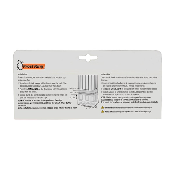 Rain Drain Frost King Drain Away 0.1 in. H X 9 in. W X 46 in. L Green Vinyl Downspout Extension - DE46