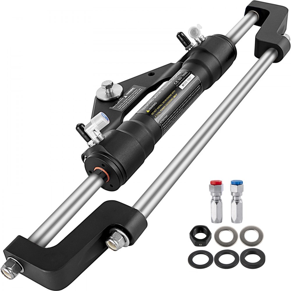 VEVOR Hydraulic Steering Cylinder 300HP, Hydraulic Steering Front Mount Hydraulic Outboard Marine Steering Kit Without Hydraulic Hose and Helm for Outboards Boat Steering System - YYDJHC5345-3YG001V0