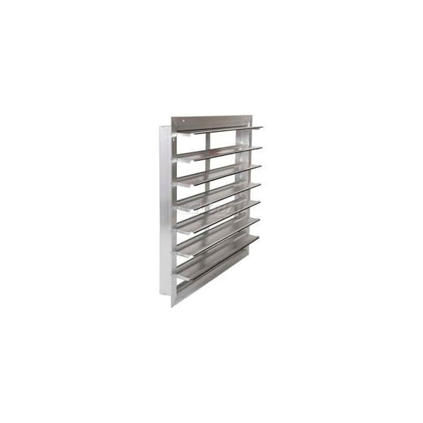 Air Conditioning Products Co Aluminum Wall Exhaust Shutter, Front Flange 30" - EASR-MF 30 - EASR-MF 30