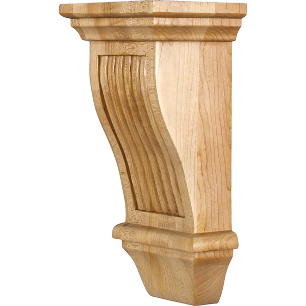 Hardware Resources 5" Wx4"Dx10"H Alder Renaissance Reed Corbel - COR20-1ALD