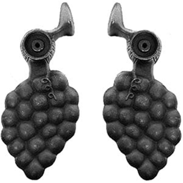 Gourmetgalley 88-250 Pair of Iron Grape Shutter Lag Tiebacks - GO3005953