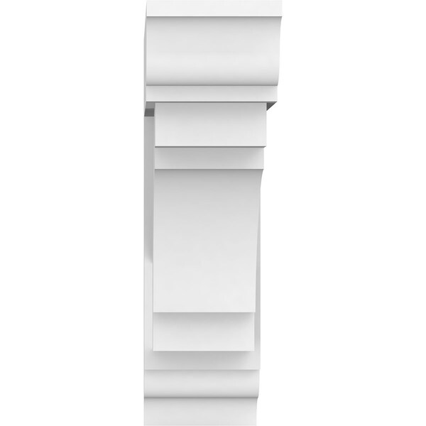 Ekena Millwork Standard Merced Architectural Grade PVC Bracket with Traditional Ends, 3"W x 12"D x 12"H - BKTP03X12X12MRC01