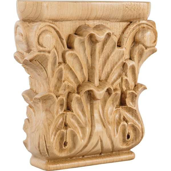 Hardware Resources 4-3/4" Wx1-1/4"Dx4-3/4"H Oak Acanthus Capital - CAP2OK