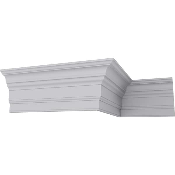 Ekena Millwork 13"H x 6 7/8"P x 14 5/8"F x 94 1/2"L Eris Smooth Crown Moulding - MLD13X07X12ER