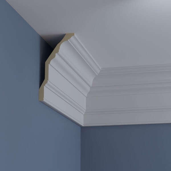 Ekena Millwork 13"H x 6 7/8"P x 14 5/8"F x 94 1/2"L Eris Smooth Crown Moulding - MLD13X07X12ER
