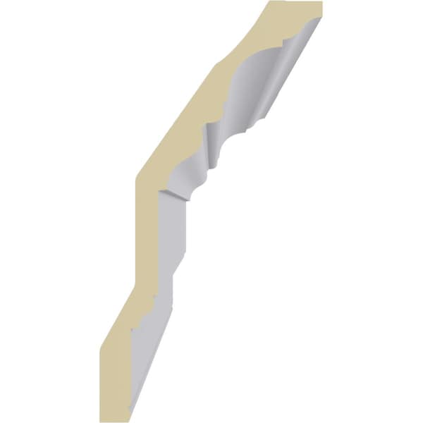 Ekena Millwork 13"H x 6 7/8"P x 14 5/8"F x 94 1/2"L Eris Smooth Crown Moulding - MLD13X07X12ER