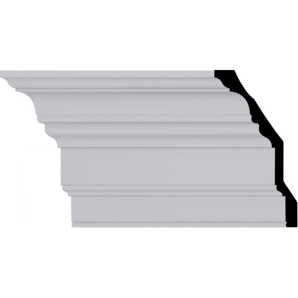 Ekena Millwork 13"H x 6 7/8"P x 14 5/8"F x 94 1/2"L Eris Smooth Crown Moulding - MLD13X07X12ER