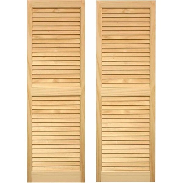 Designs-Done-Right Exterior Louvered Shutters 15 x 59 in. - DE2609813