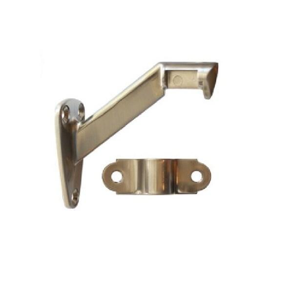 Orca Hardware Heavy Duty Handrail Bracket, Zinc Alloy, US15 Satin Nickel Finish - TH-10HD-15