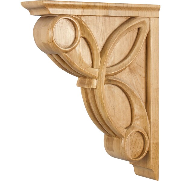 Hardware Resources 3" Wx11-5/16"Dx14"H Maple Celtic Weave Art Deco Corbel - COR6-3MP