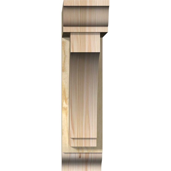 Ekena Millwork Imperial Traditional Rough Sawn Bracket w/ Offset Brace, Douglas Fir, 6"W x 20"D x 24"H - BKT0604X20X24IMP01RDF