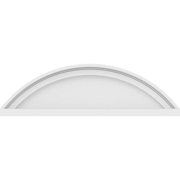 Ekena Millwork Segment Arch Smooth Architectural Grade PVC Pediment, 24"W x 7"H x 2"P - PEDPS024X070SEG00