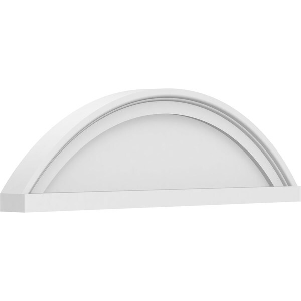 Ekena Millwork Segment Arch Smooth Architectural Grade PVC Pediment, 24"W x 7"H x 2"P - PEDPS024X070SEG00