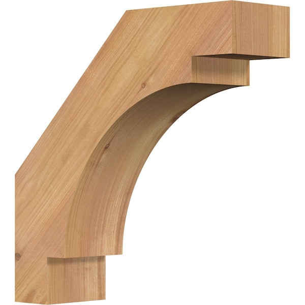Ekena Millwork 3 1/2"W x 12"D x 12"H Merced Smooth Knee Brace, Western Red Cedar - BRC04X12X12MRC00SWR