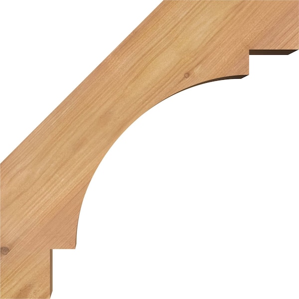 Ekena Millwork 3 1/2"W x 12"D x 12"H Merced Smooth Knee Brace, Western Red Cedar - BRC04X12X12MRC00SWR