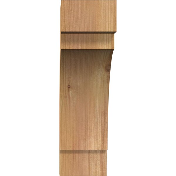 Ekena Millwork 3 1/2"W x 12"D x 12"H Merced Smooth Knee Brace, Western Red Cedar - BRC04X12X12MRC00SWR