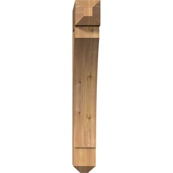 Ekena Millwork Thorton Craftsman Smooth Bracket, Western Red Cedar, 5 1/2"W x 28"D x 40"H - BKT06X28X40THR04SWR