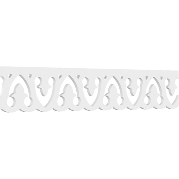 Ekena Millwork Metamora Architectural Grade PVC Running Trim, 8"H x 5/8"P x 48"L - RUNP08X0625X48MET