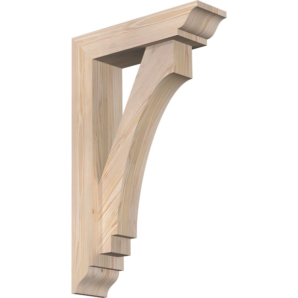Ekena Millwork Imperial Traditional Smooth Bracket w/ Offset Brace, Douglas Fir, 5 1/2"W x 20"D x 32"H - BKT0604X20X32IMP01SDF