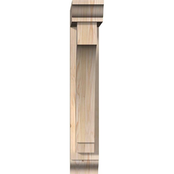 Ekena Millwork Imperial Traditional Smooth Bracket w/ Offset Brace, Douglas Fir, 5 1/2"W x 20"D x 32"H - BKT0604X20X32IMP01SDF