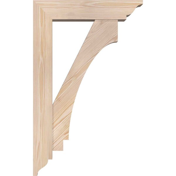 Ekena Millwork Imperial Traditional Smooth Bracket w/ Offset Brace, Douglas Fir, 5 1/2"W x 20"D x 32"H - BKT0604X20X32IMP01SDF