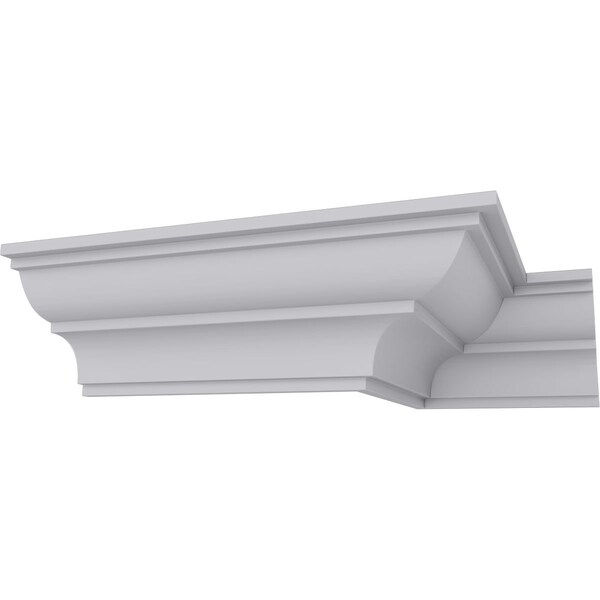 Ekena Millwork 3 3/8"H x 3 1/2"P x 4 3/4"F x 94 1/2"L Traditional Smooth Crown Moulding - MLD03X03X04TR