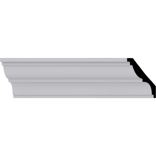 Ekena Millwork 3 3/8"H x 3 1/2"P x 4 3/4"F x 94 1/2"L Traditional Smooth Crown Moulding - MLD03X03X04TR