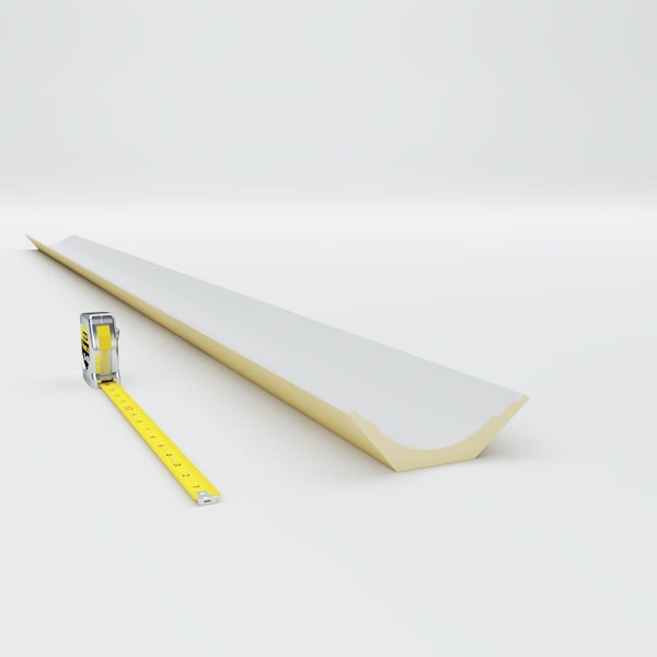Ekena Millwork Ceiling Medallion, Polyurethane, 94-1/2 in L, 4-1/4 in H, Factory Primed - MLD04X04X06BR