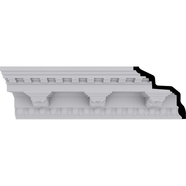 Ekena Millwork 6 1/2"H x 6 1/2"P x 9 1/4"F x 94 1/2"L Stockport Crown Moulding - MLD06X06X09ST