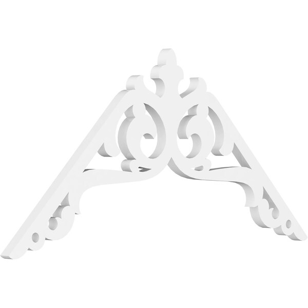 Ekena Millwork Pitch Amber Architectural Grade PVC Gable Pediment, 36"W x 18"H x 1"P (12/12) - GPP036X018X100AMB
