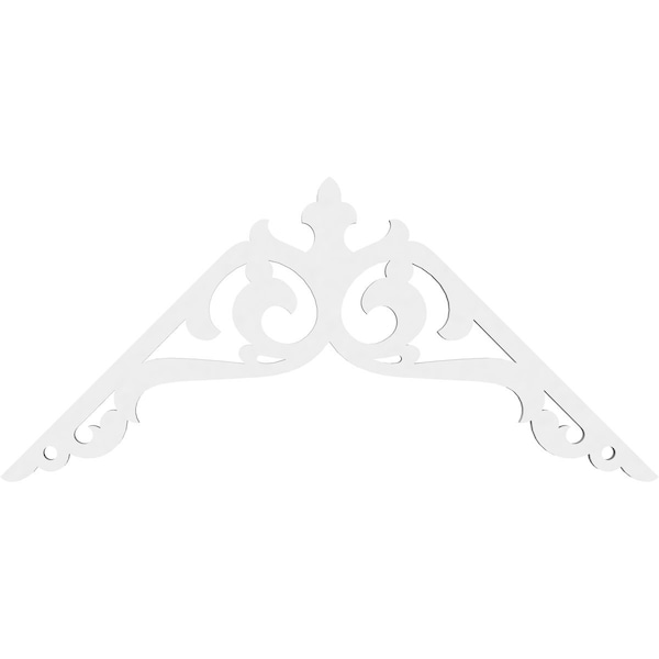 Ekena Millwork Pitch Amber Architectural Grade PVC Gable Pediment, 36"W x 18"H x 1"P (12/12) - GPP036X018X100AMB