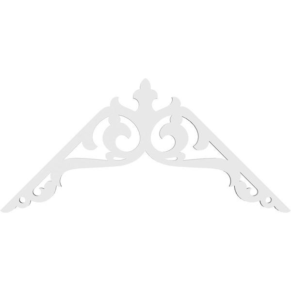 Ekena Millwork Pitch Amber Architectural Grade PVC Gable Pediment, 36"W x 18"H x 1"P (12/12) - GPP036X018X100AMB