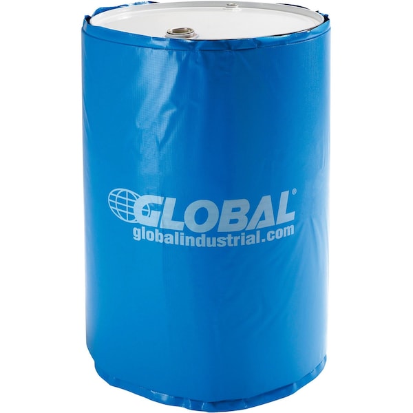 Global Industrial Insulated Drum Heating Blanket For 55 Gal Drum, 100 DegreeF Fixed Temp, 120V - 246471
