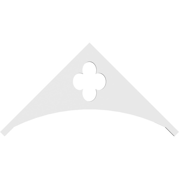 Ekena Millwork Pitch Turner Architectural Grade PVC Gable Pediment, 36"W x 18"H x 1"P (12/12) - GPP036X018X100TUR