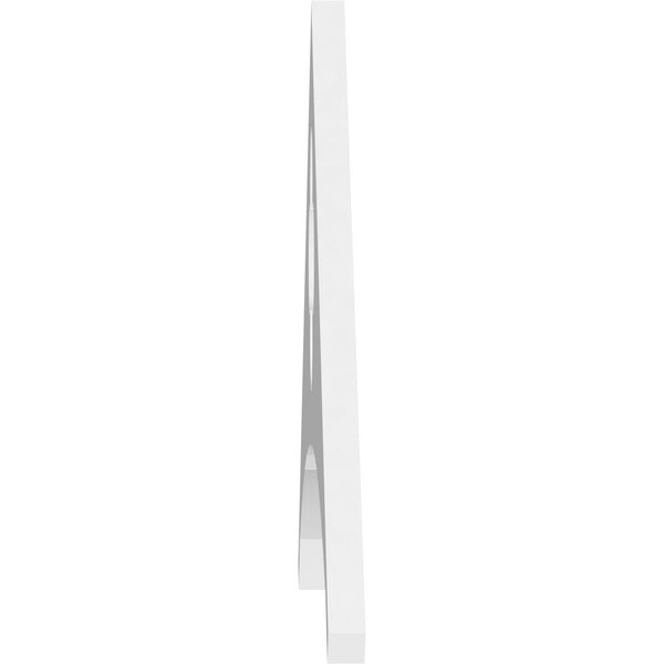 Ekena Millwork Pitch Turner Architectural Grade PVC Gable Pediment, 36"W x 18"H x 1"P (12/12) - GPP036X018X100TUR