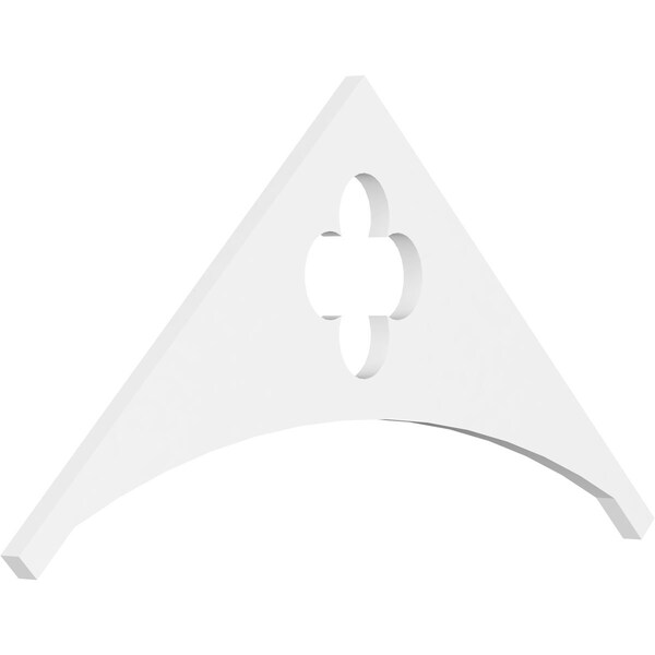 Ekena Millwork Pitch Turner Architectural Grade PVC Gable Pediment, 36"W x 18"H x 1"P (12/12) - GPP036X018X100TUR