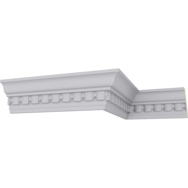 Ekena Millwork 2 3/4"H x 1 7/8"P x 3 1/4"F x 94 1/2"L, (1" Repeat) Dentil Crown Moulding - MLD03X01X03DE