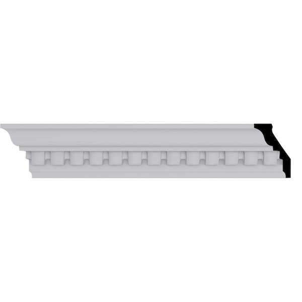 Ekena Millwork 2 3/4"H x 1 7/8"P x 3 1/4"F x 94 1/2"L, (1" Repeat) Dentil Crown Moulding - MLD03X01X03DE