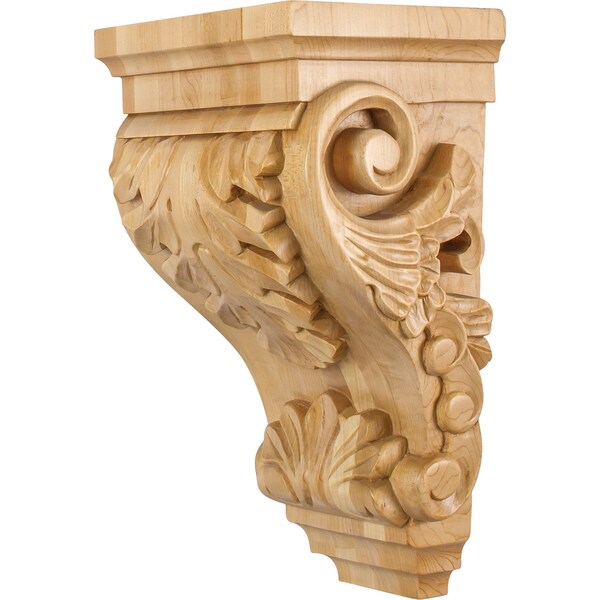 Hardware Resources 8-1/4" Wx6-1/2"Dx14"H Maple Acanthus Corbel - CORB-4MP