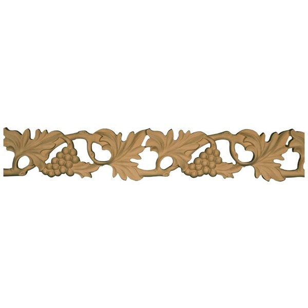 Osborne Wood Products 2 3/4 x 3/4 x 96 Pierced Grape Moulding in Basswood - 891933BAS