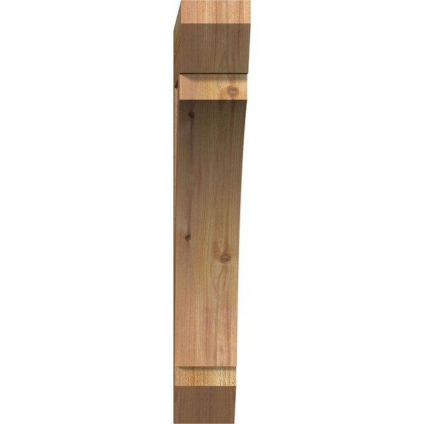 Ekena Millwork Thorton Slat Rough Sawn Bracket, Western Red Cedar, 4"W x 22"D x 26"H - BKT04X22X26THR06RWR