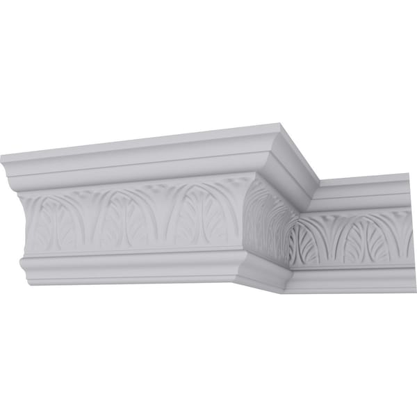 Ekena Millwork 5"H x 2 1/2"P x 5 1/2"F x 94 1/2"L Asa Acanthus Leaf Crown Moulding - MLD04X02X05AS