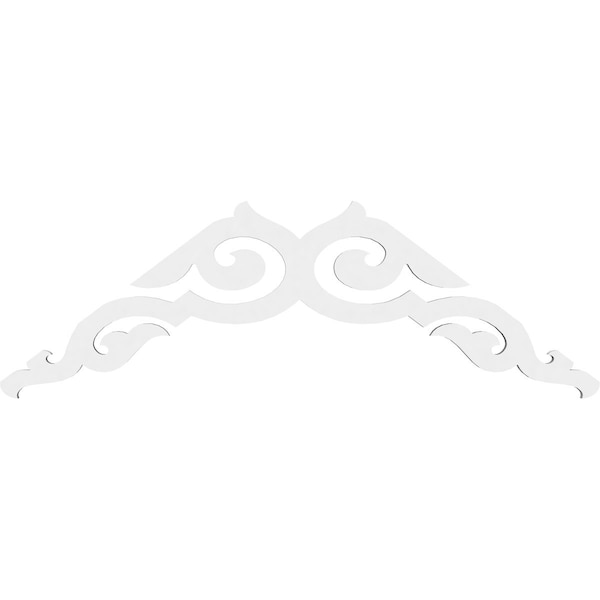 Ekena Millwork Pitch Rotherham Architectural Grade PVC Gable Pediment, 36"W x 13 1/2"H x 1"P (9/12) - GPP036X014X100ROT