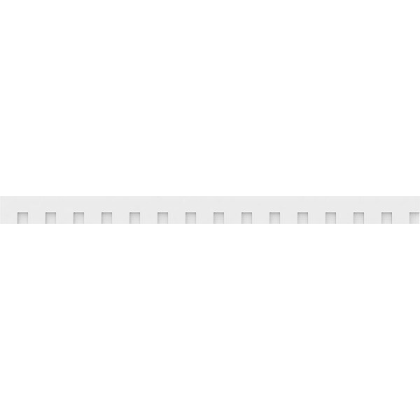 Ekena Millwork Wilson Architectural Grade PVC Dentil Trim w/Backplate, 6"H x 1"P x 90"L - DENP06WIL01