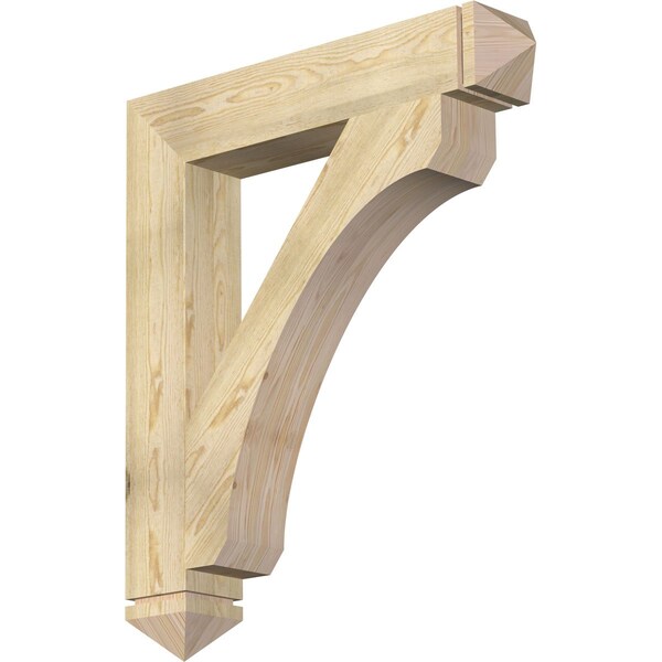 Ekena Millwork Legacy Arts & Crafts Rough Sawn Bracket, Douglas Fir, 6"W x 36"D x 42"H - BKT06X36X42LEC03RDF