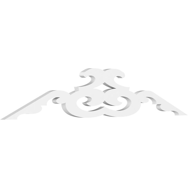 Ekena Millwork Pitch Benson Architectural Grade PVC Gable Pediment, 48"W x 10"H x 1"P (5/12) - GPP048X010X100BEN