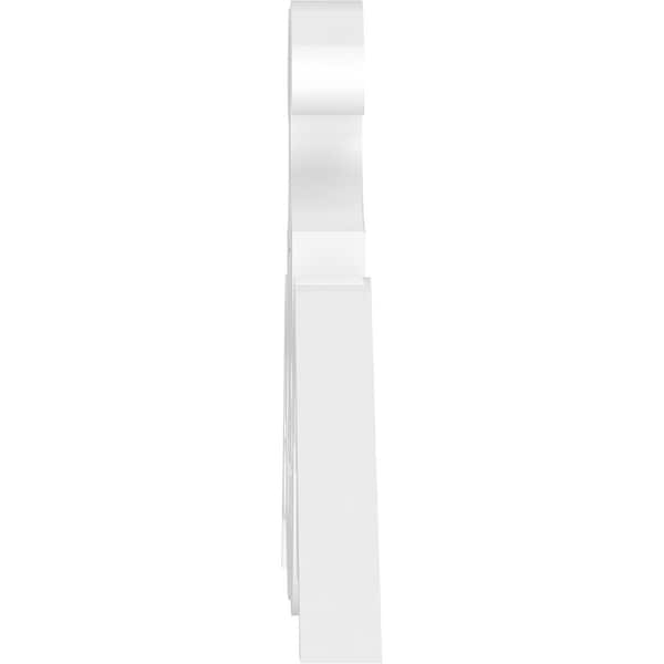 Ekena Millwork Pitch Benson Architectural Grade PVC Gable Pediment, 48"W x 10"H x 1"P (5/12) - GPP048X010X100BEN